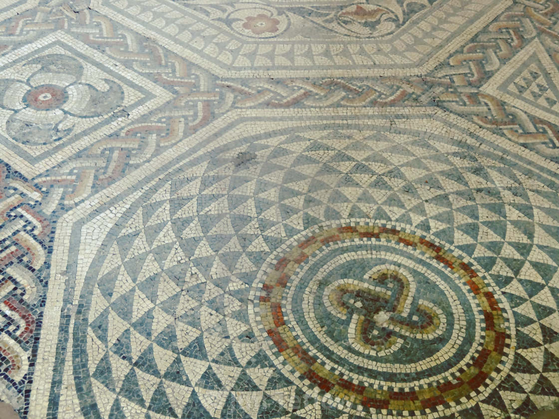 "Floor Mosaic, Jewry Wall Museum" stock image