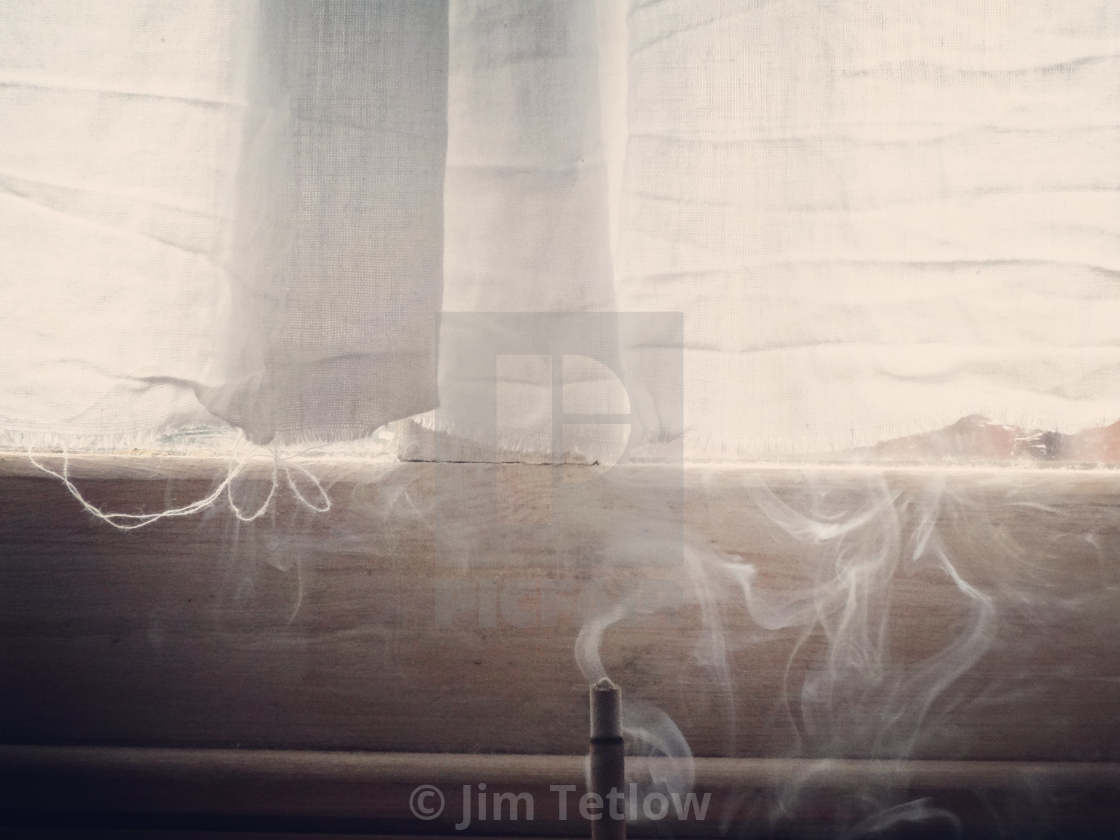 "Incense by Window" stock image