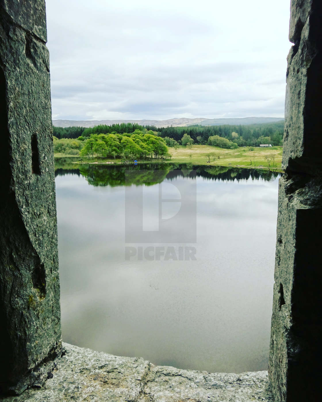 "Loch Awe from Kilchurn Castle" stock image