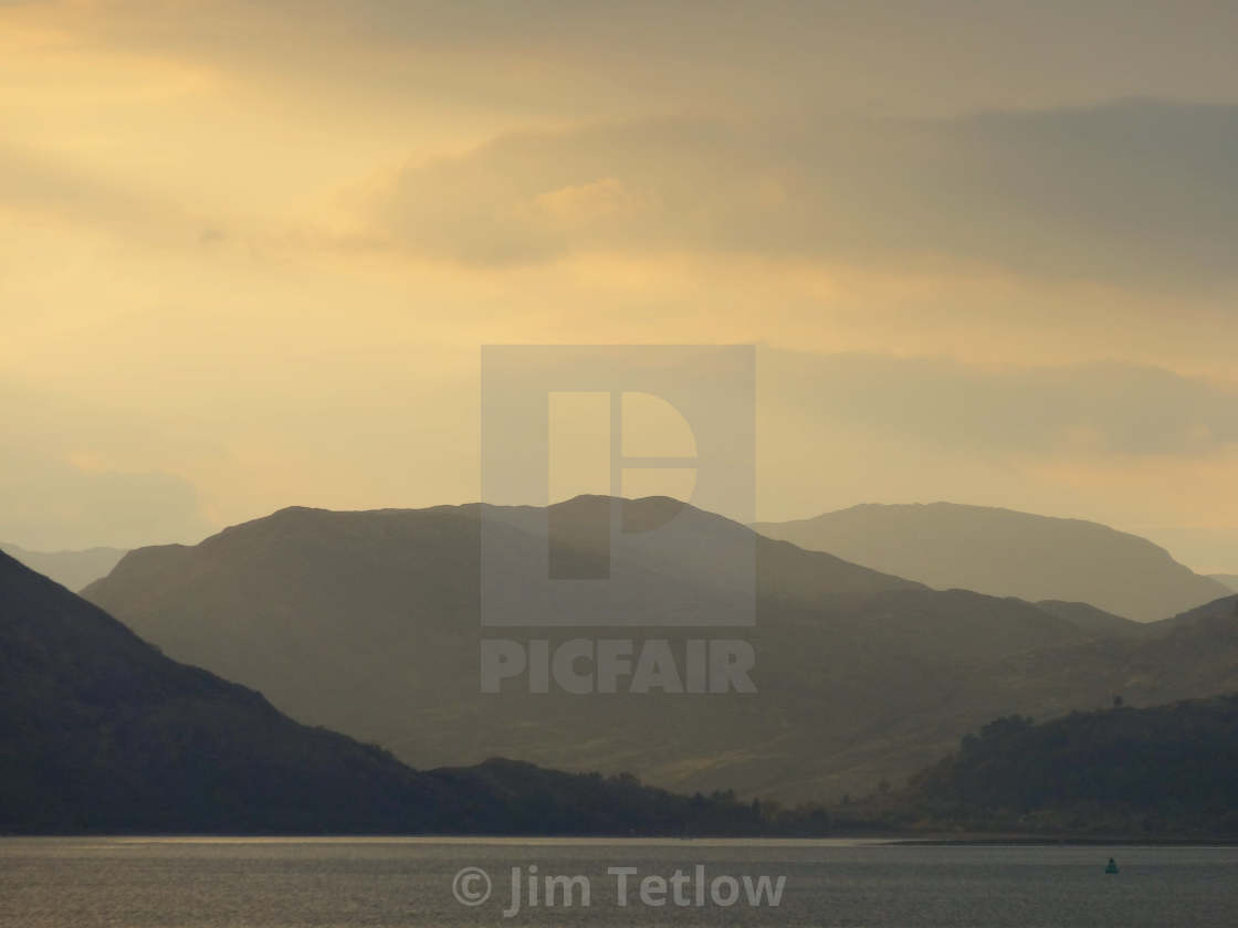 "Loch Linnhe at Sunset" stock image