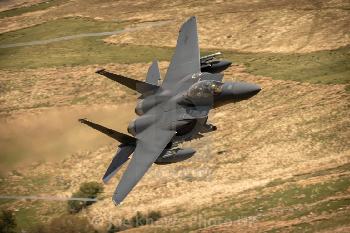 "F15 through the Mach Loop / LFA7 - Cad West / East approach." stock image