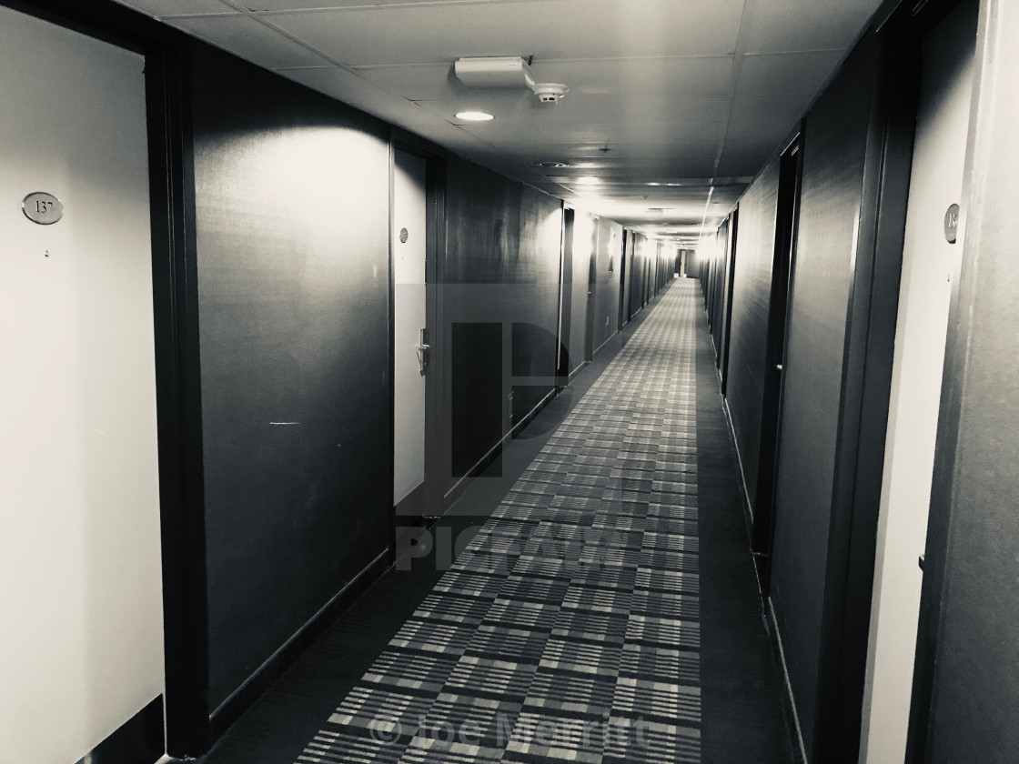 "Down the corridor..." stock image