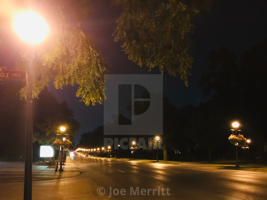 "The street lights that never go out..." stock image