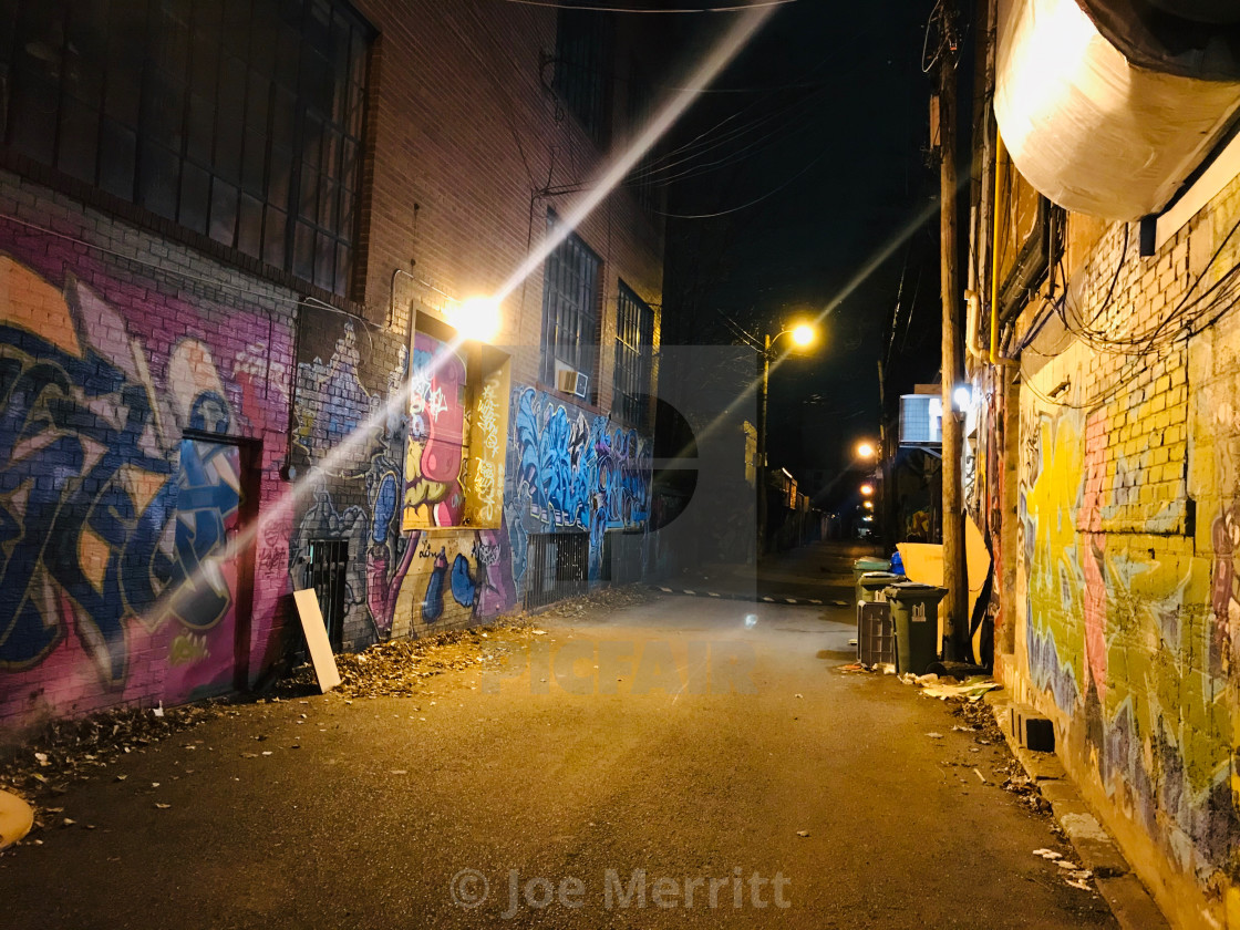 "Late night alley discovery, part 2..." stock image