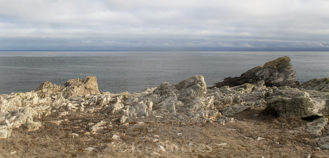 "View towards France from Alderney" stock image