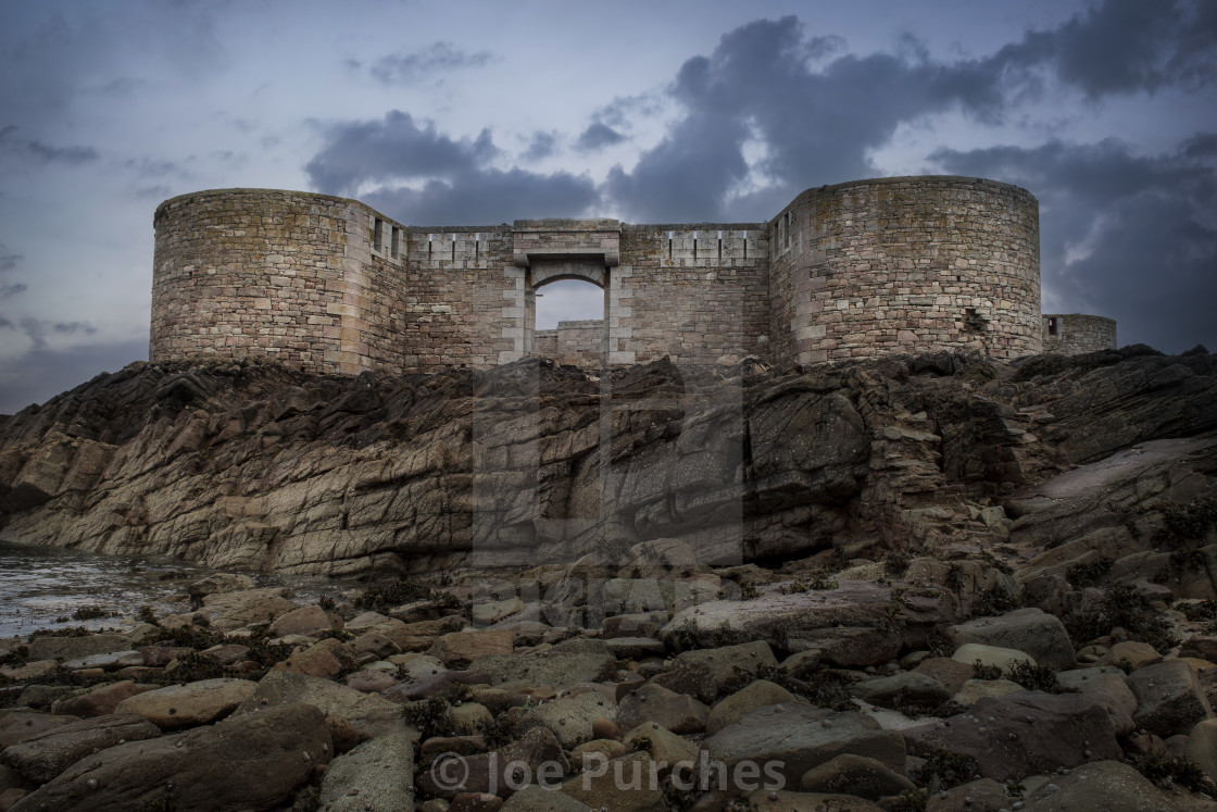 "Fort Herbe in the morning light. Alderney" stock image