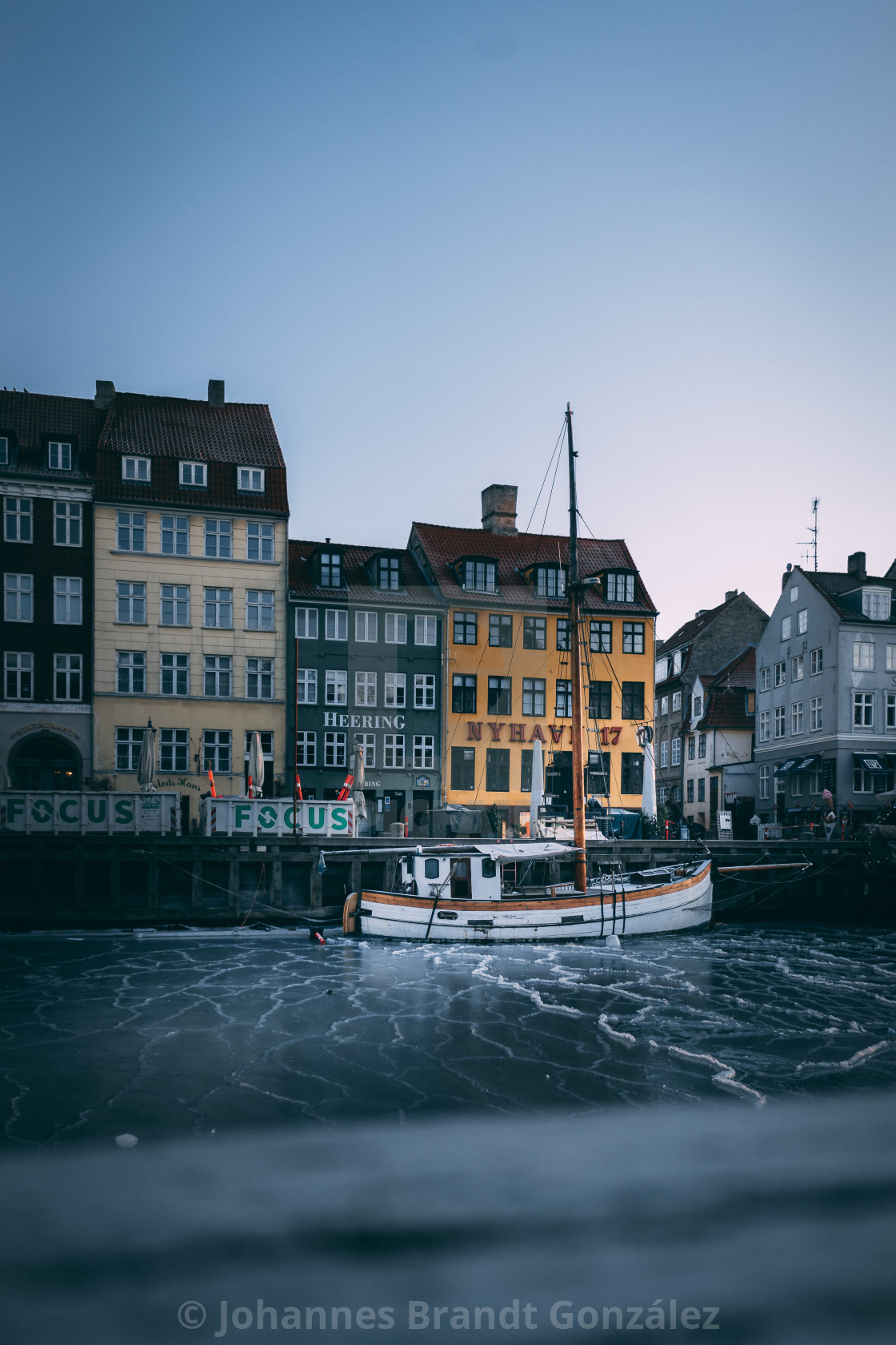 "Boat at Nyhavn" stock image