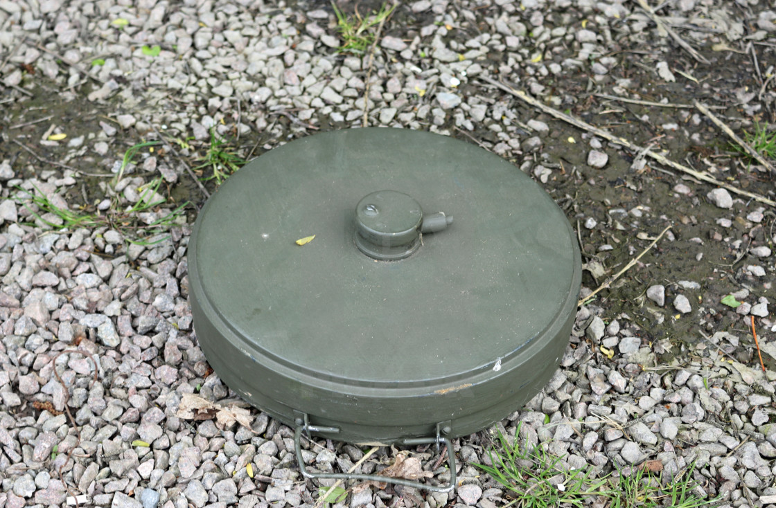 "M6A1 mine from world war two" stock image