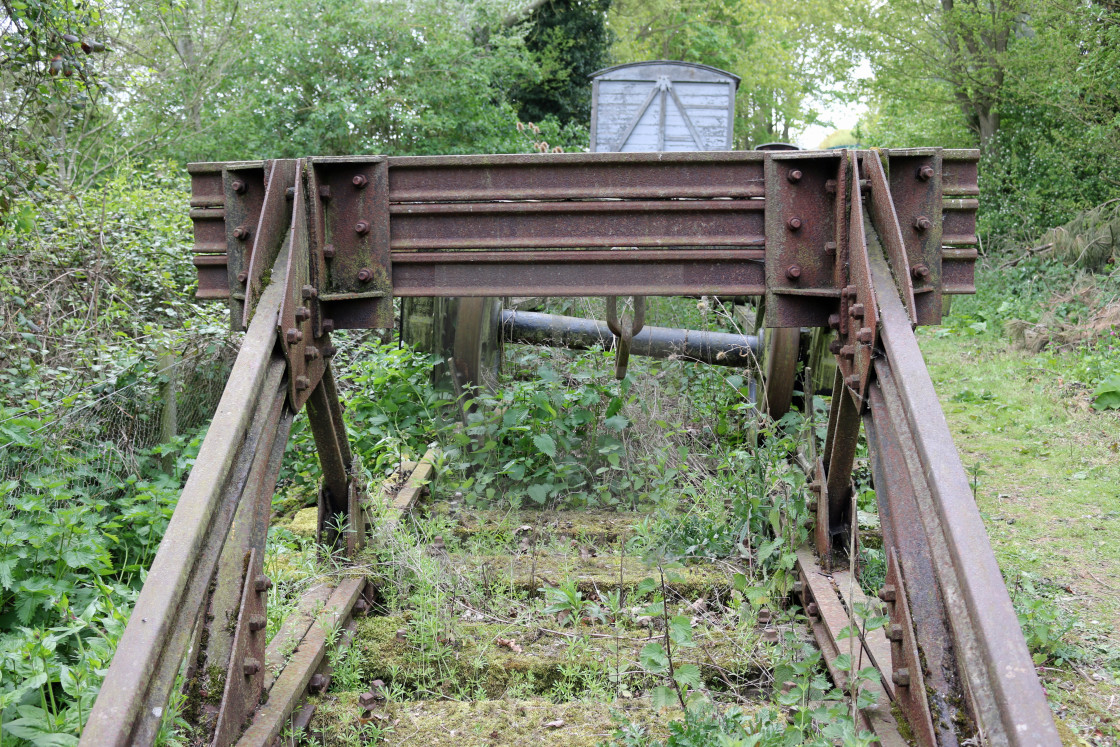 "Heritage railway line outdoor store" stock image