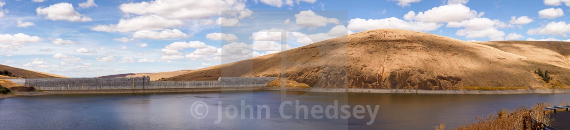 "Panoramic view of Willow Creek Dam, Oregon" by John Chedsey - $14.80 "Panoramic view of Willow Creek Dam, Oregon" stock image