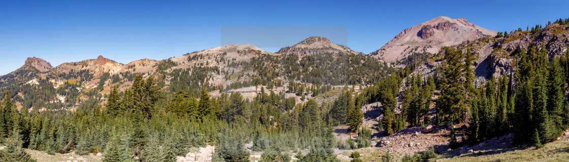 "Brokeoff Mountain to Mount Lassen panorama" by John Chedsey - $17.13 "Brokeoff Mountain to Mount Lassen panorama" stock image