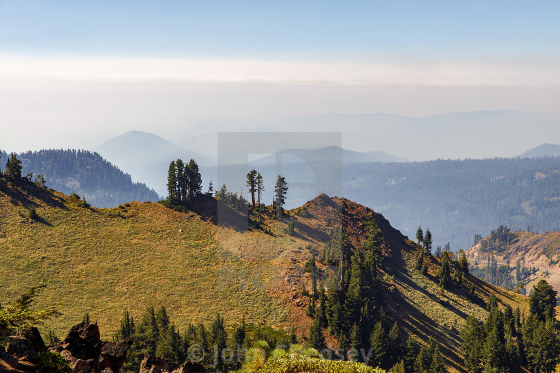 "Creeping Wildfire Smoke as seen from Bumpass Hell trail" by John Chedsey - $5.45 "Creeping Wildfire Smoke as seen from Bumpass Hell trail" stock image