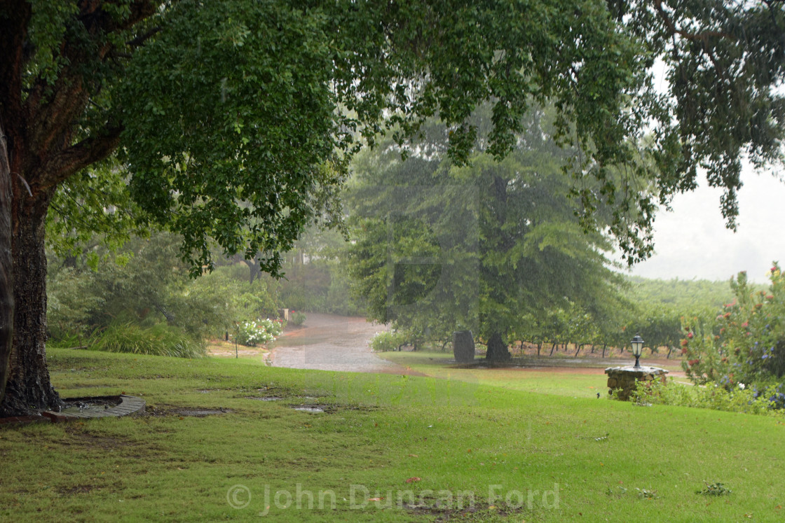 "GlenWood in the Rain" stock image