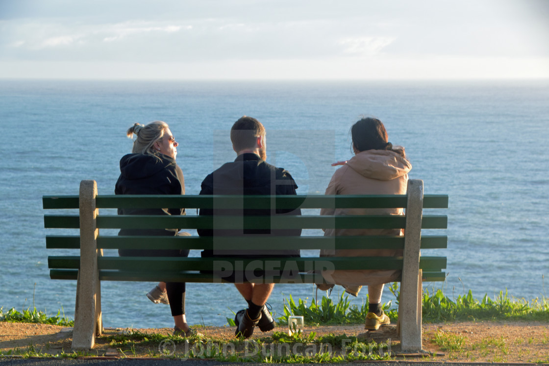 "Bench with a view" stock image