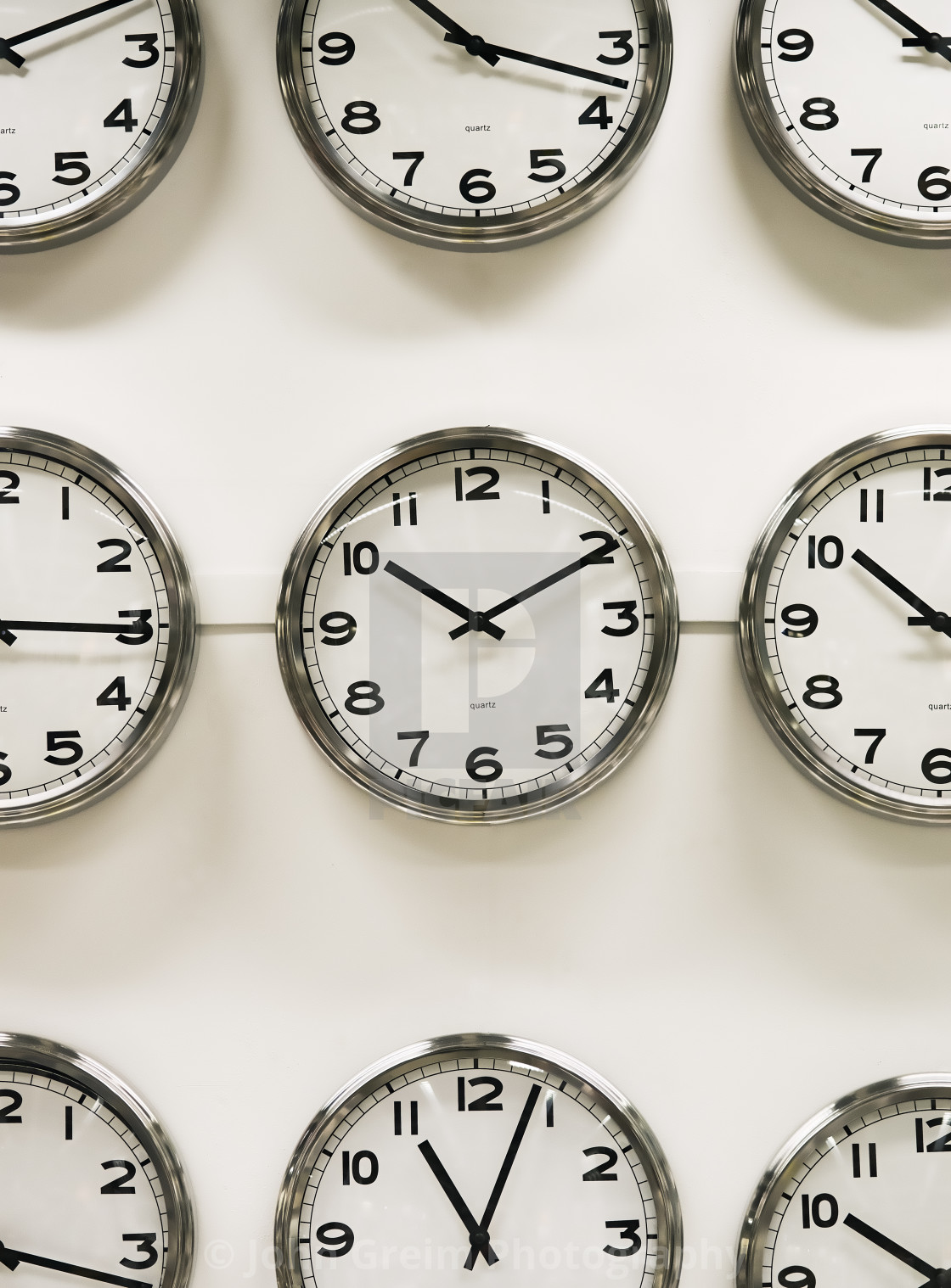 "Wall clock display." stock image