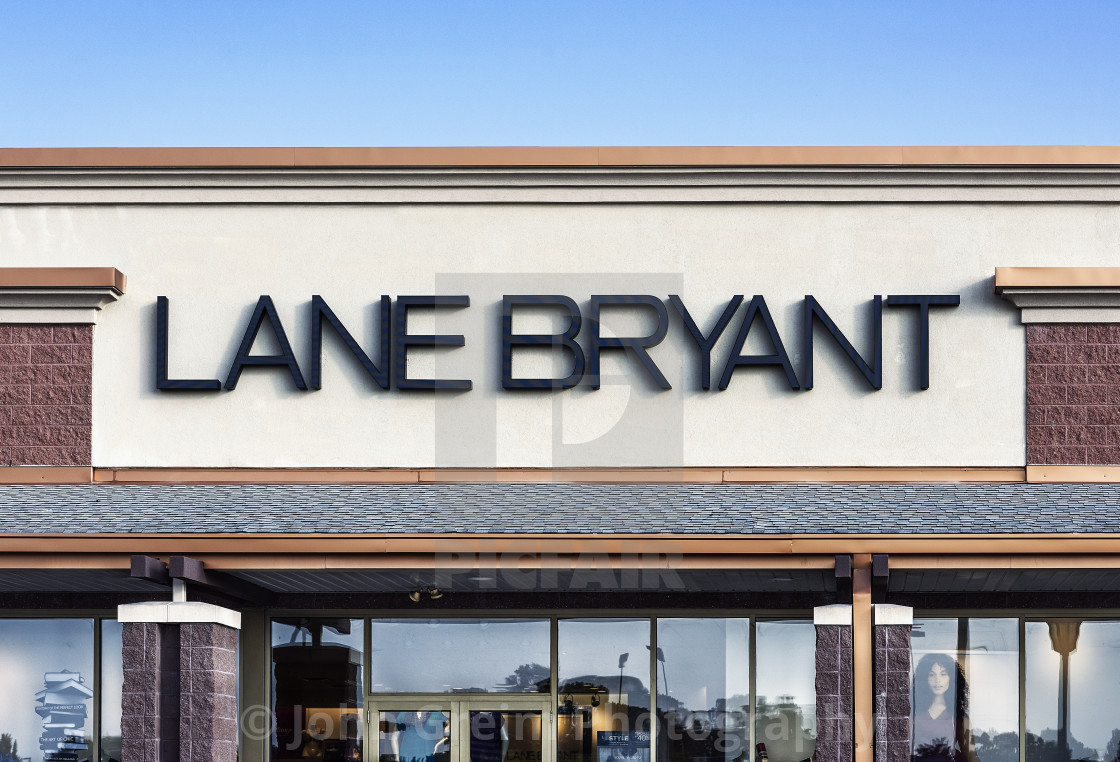 "Lane Bryant retail clothing store." stock image