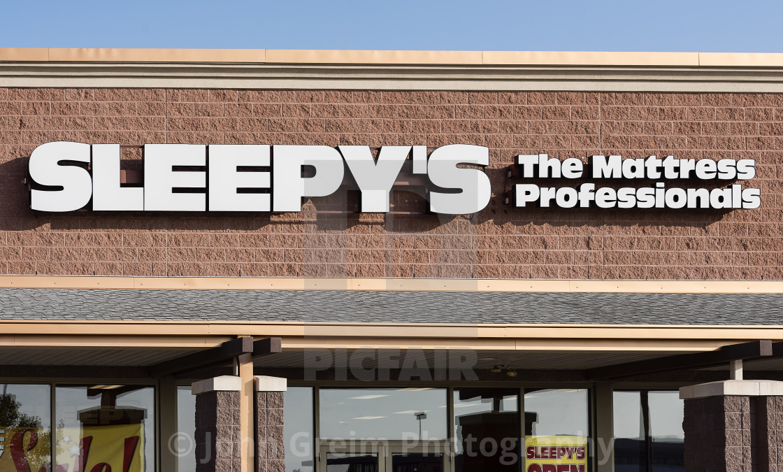 "Sleepy's Mattress retail store." stock image