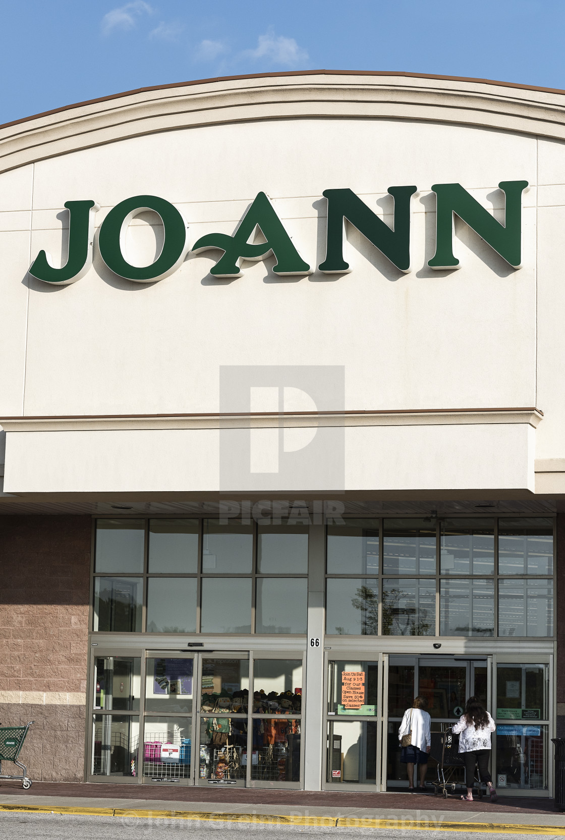 "Joanne Fabric store exterior." stock image