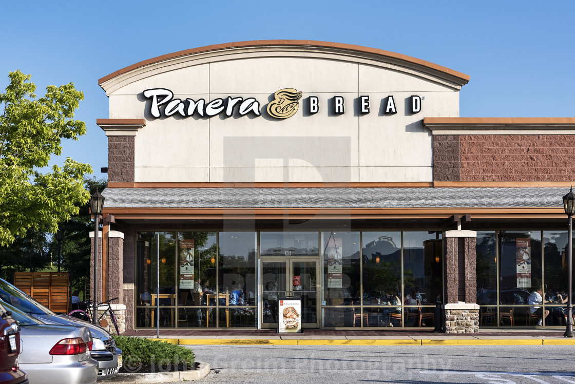 "Panera Bread cafe restaurant." stock image