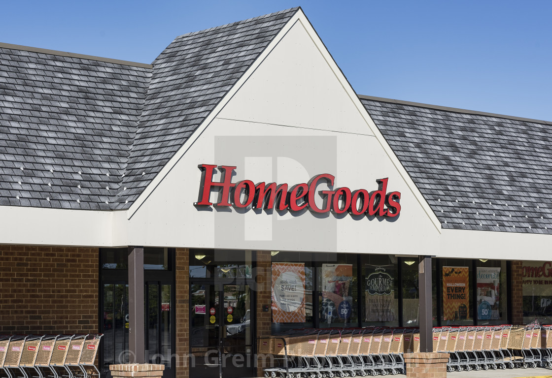 "Home Goods furnishing store exterior, Mt, Laural, New Jersey, USA" stock image