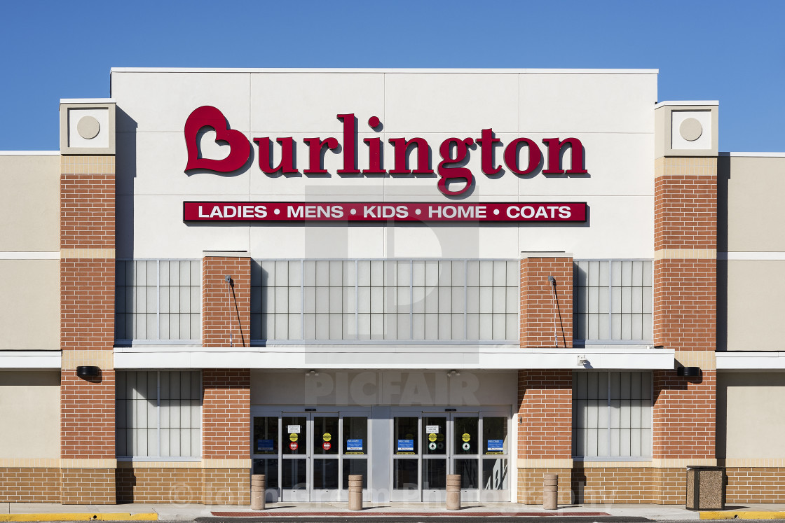 "Burlington Coat Factory store exterior, Mt, Laural, New Jersey, USA" stock image