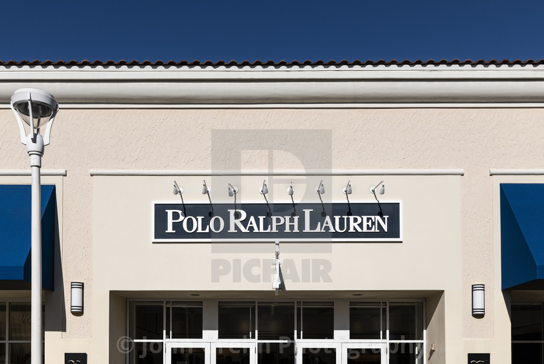 "Polo by Ralph Lauren factory store, Orlando, Florida" stock image