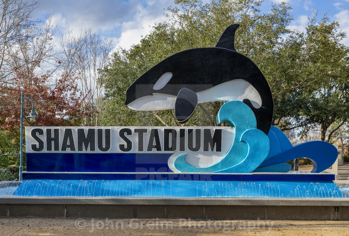 "Shamu Stadium at Seaworld marine park, Orlando Florida" stock image