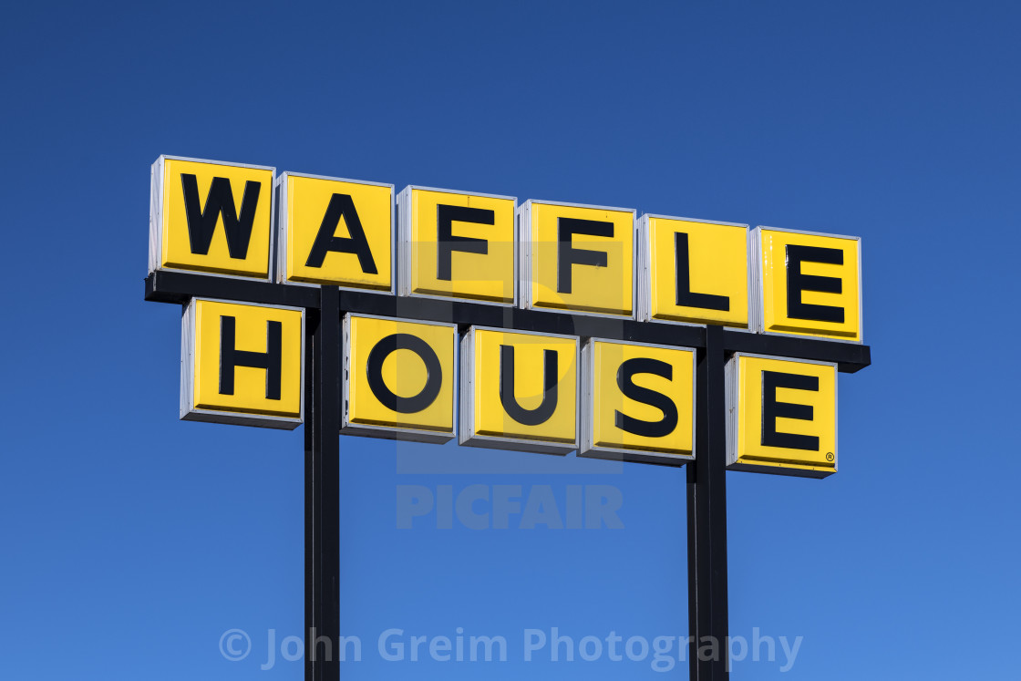 "Waffle House is an American restaurant chain" stock image