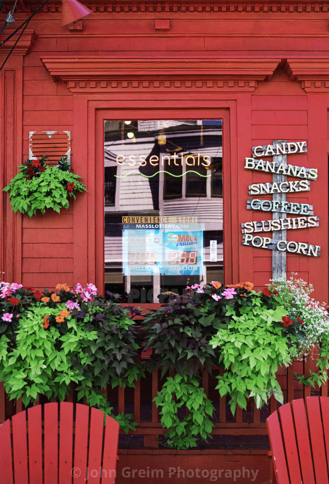 "Little Red Convenience Store, Provincetown, Cape Cod" stock image