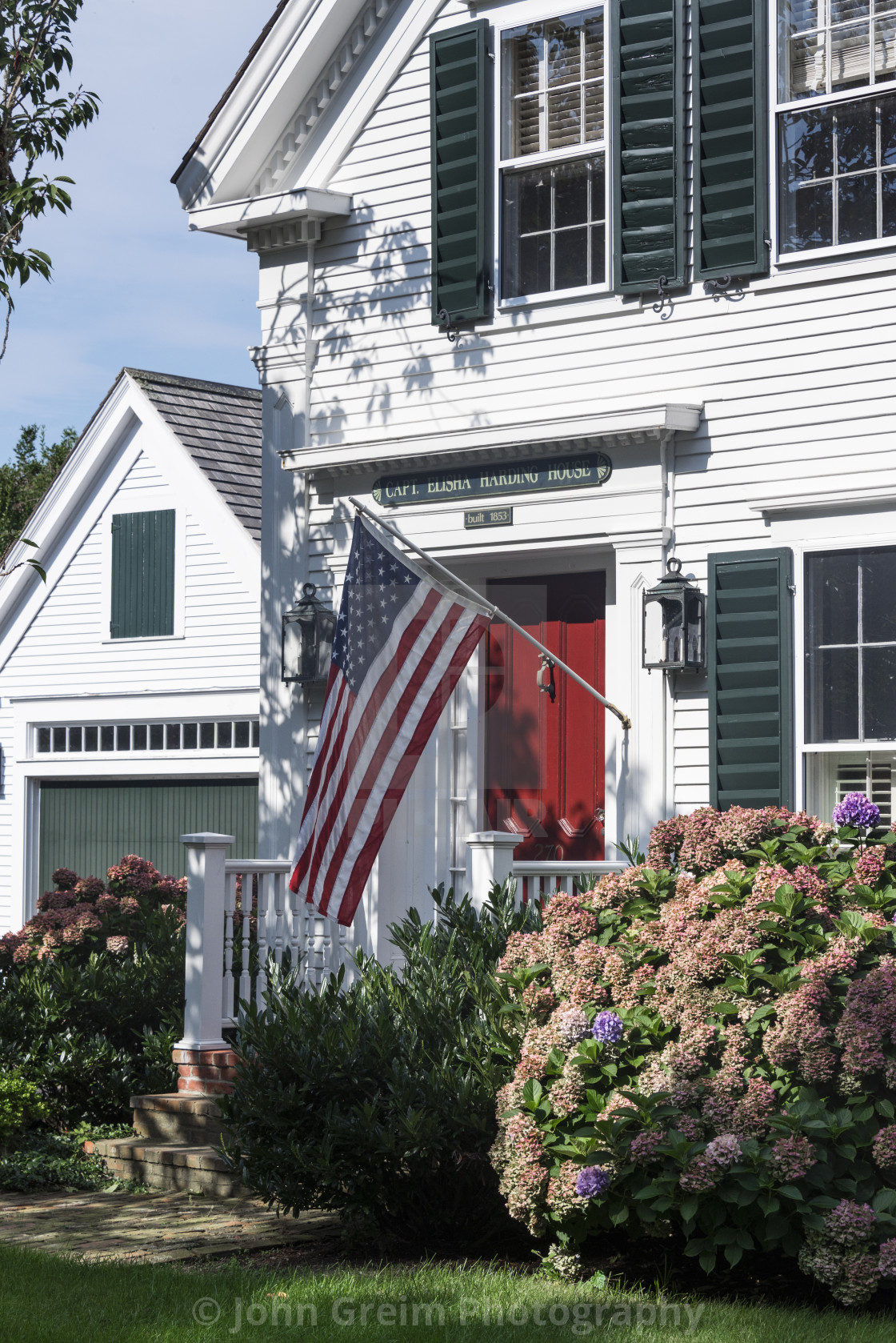 "Historic Captain Elisha Harding House" stock image