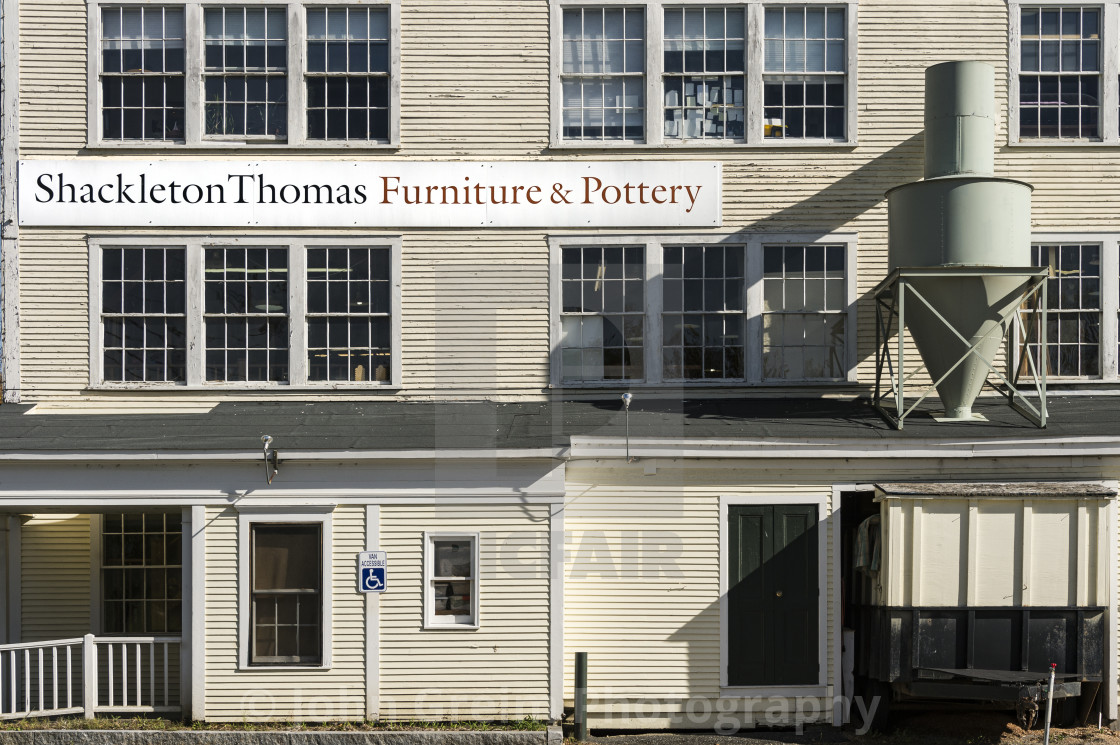 "Shackleton Thomas Furniture & Pottery in Vermont." stock image