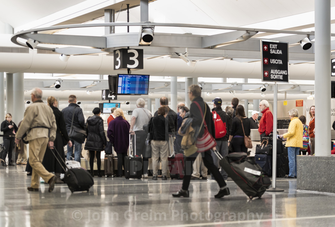 "Baggage claim at airport" stock image