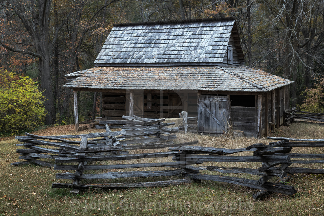 "Historic backcountry farm house, Gastonia, North Carolin" stock image