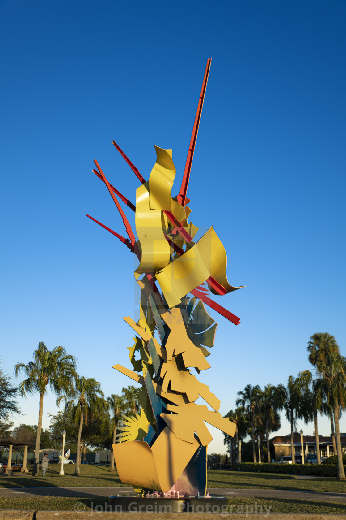 "Tribute to the Spirit of Volunteerism sculpture on Mirror Lake" stock image