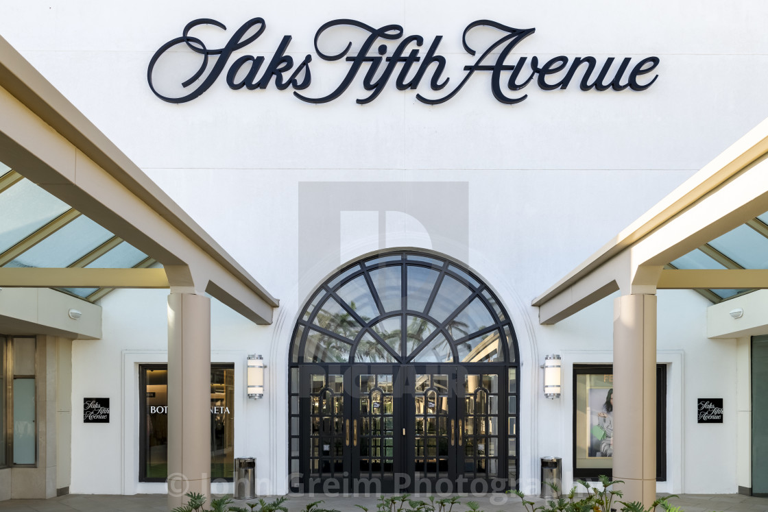 "Saks Fifth Avenue store at the Waterside Shops" stock image