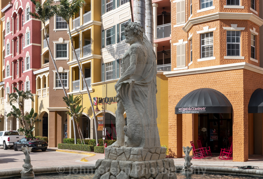 "Bayfront shops and condominiums Naples" stock image