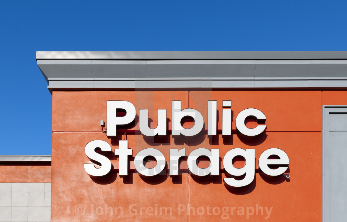 "Public Storage brand facility" stock image