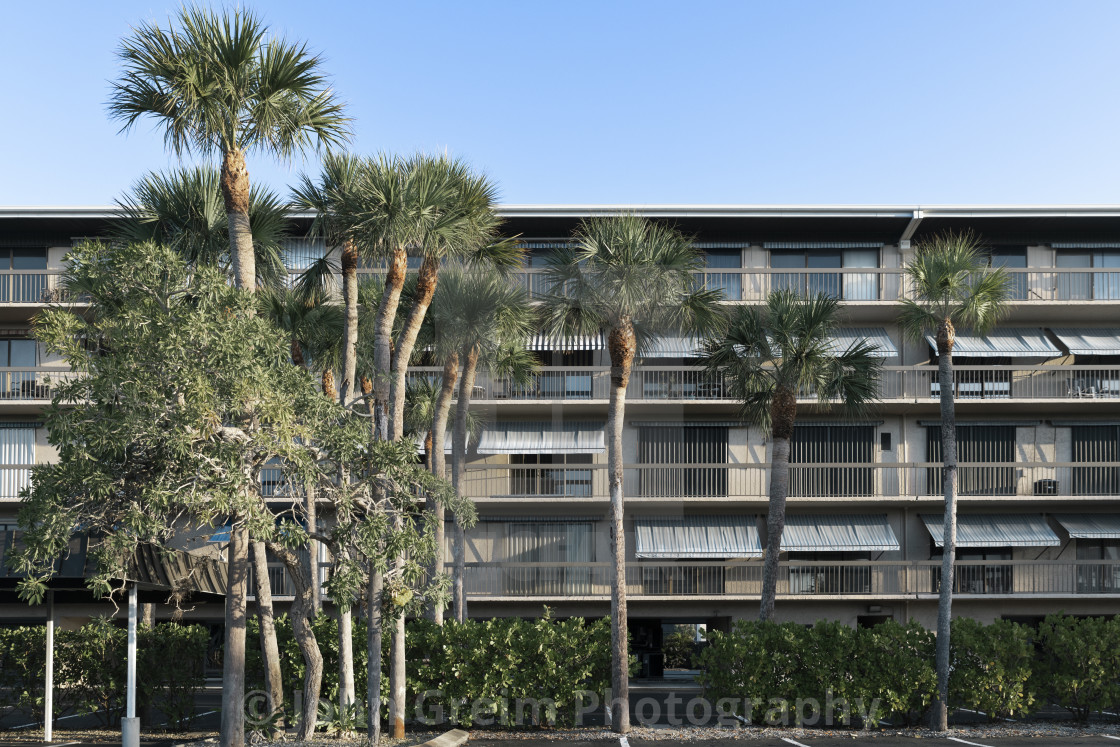 "Apartment building in tropical location." stock image