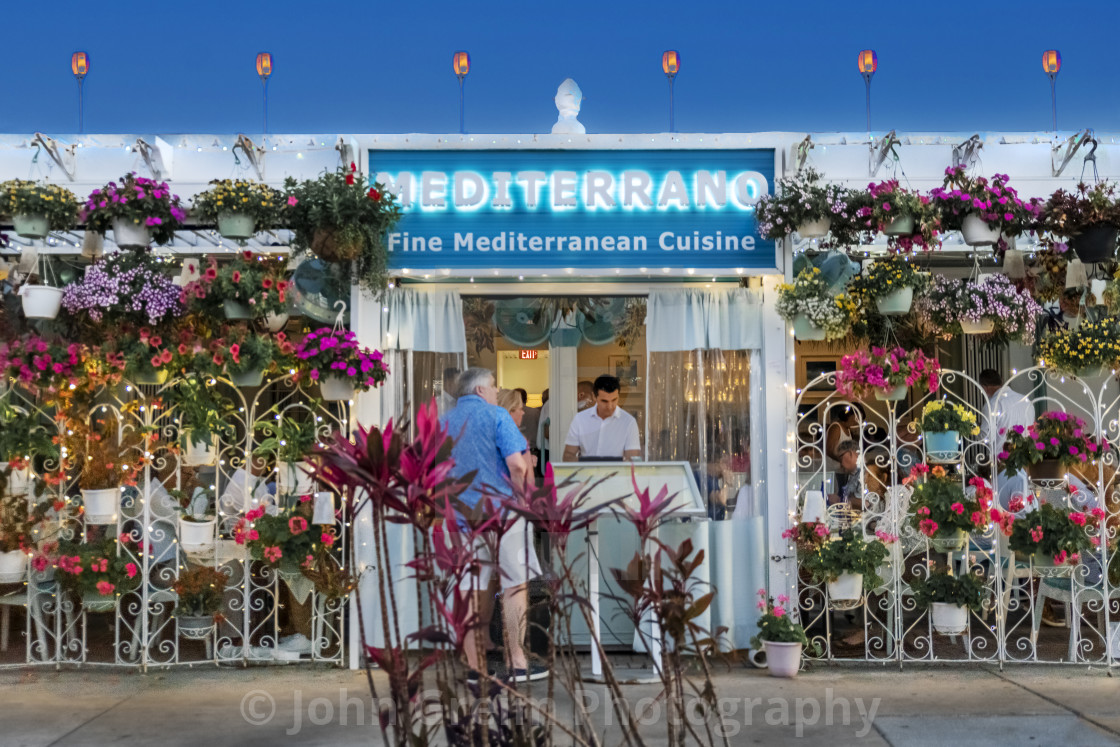 "Mediterrano Restaurant, Naples, Florida" stock image