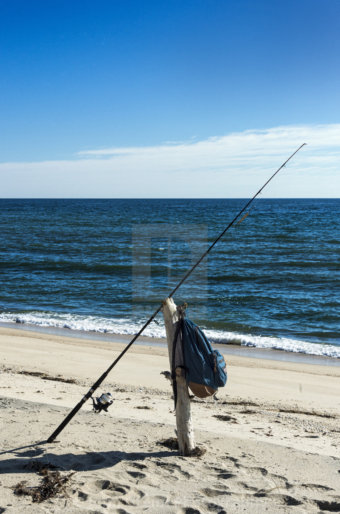 "Surf fishing on Martha's Vineyard" stock image