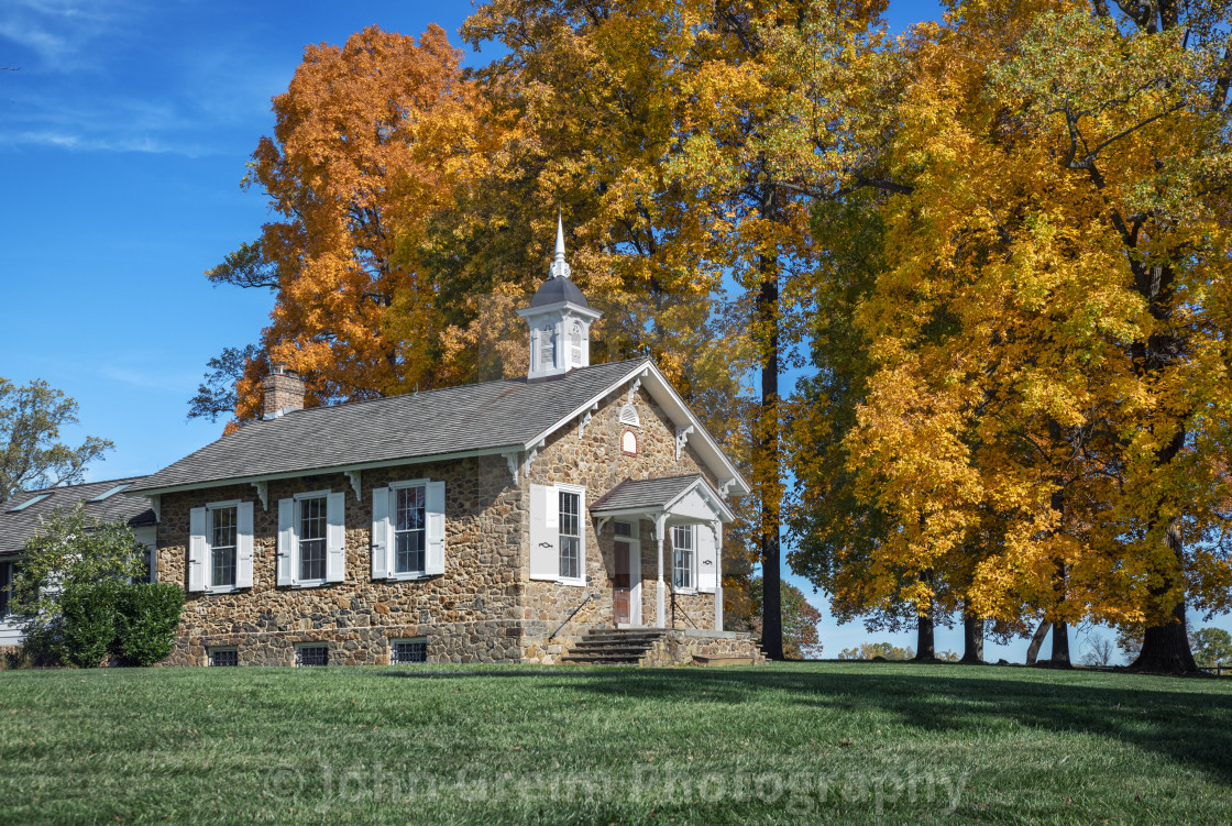 "Traditional one room schoolhouse." stock image