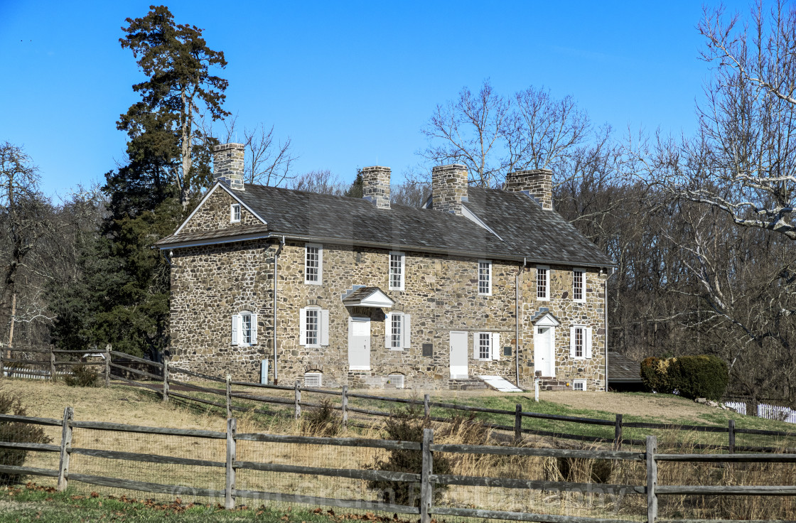 "Historic Thompson - Neely House used as a hospital by the Continental Army" stock image