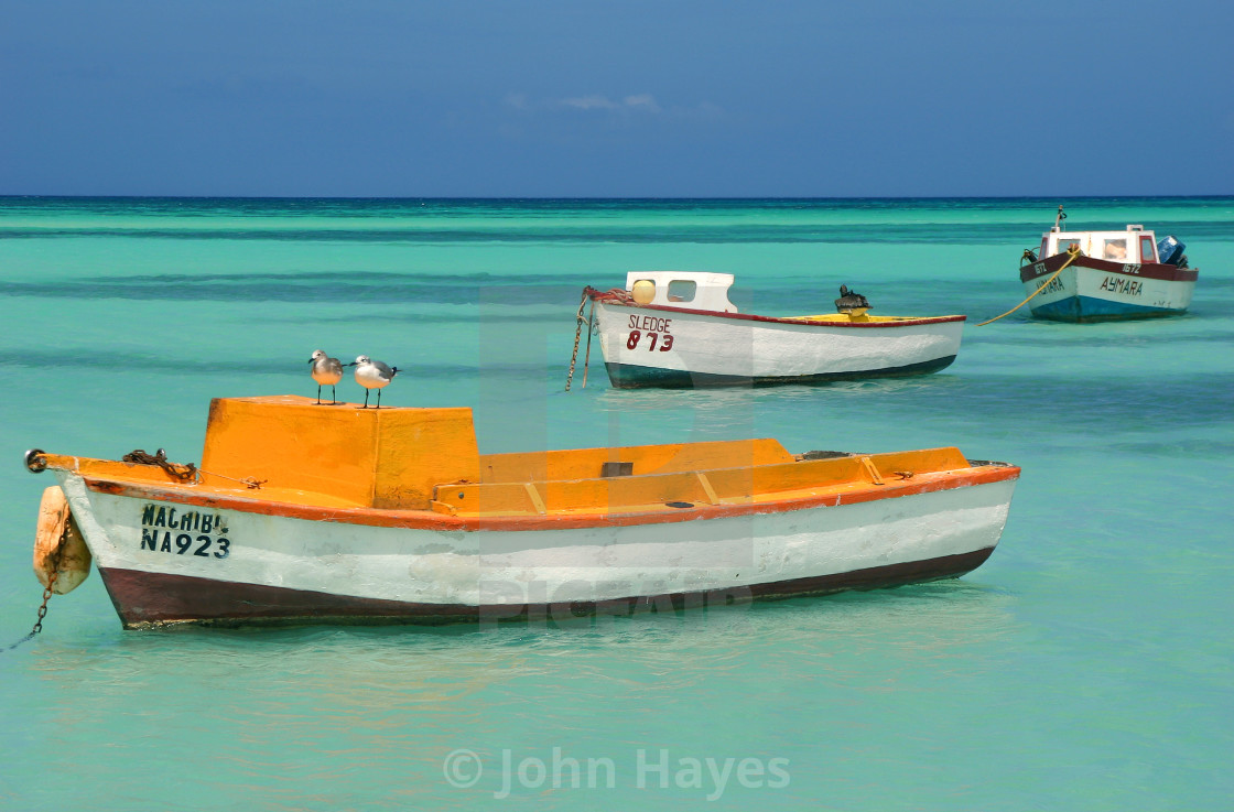 "Boats, Aruba" stock image