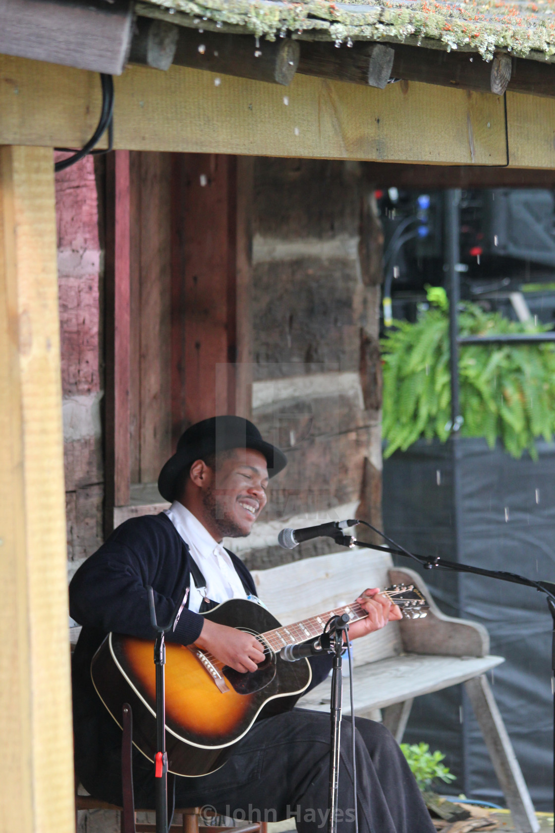 "Singing in the rain, Merlefest" stock image