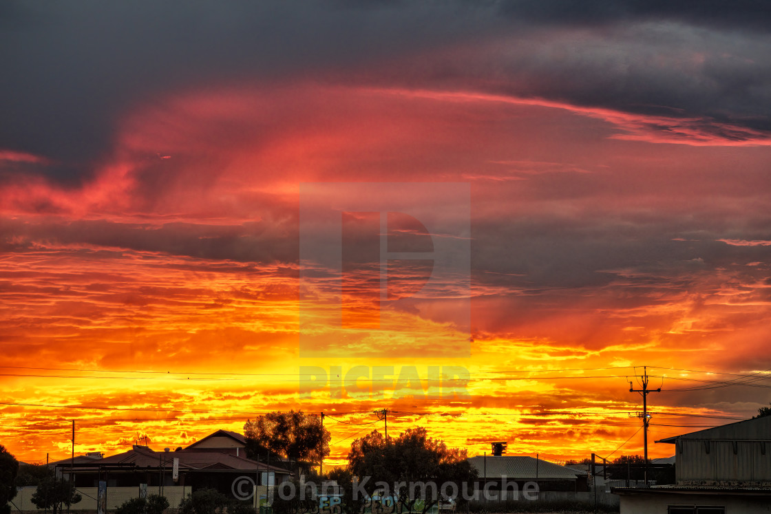 "Spectacular Outback Sunrise" stock image