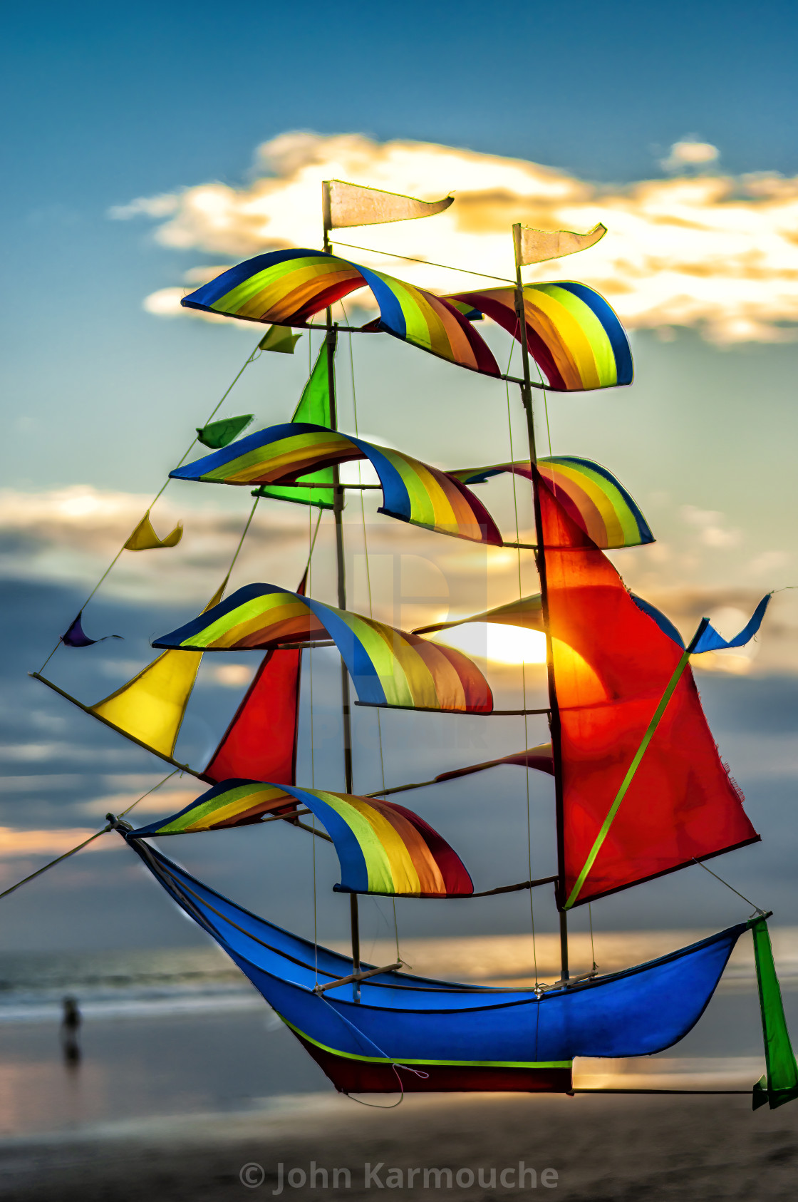 "Sailing Boat Kite" stock image