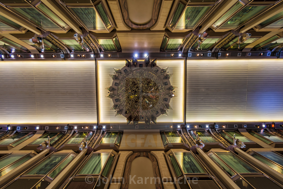 "Promenade Cruise Ship Ceiling" stock image