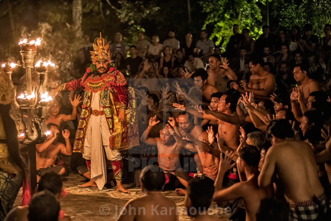 "Kecak Dance Performance the Giant Kumbakarna" stock image