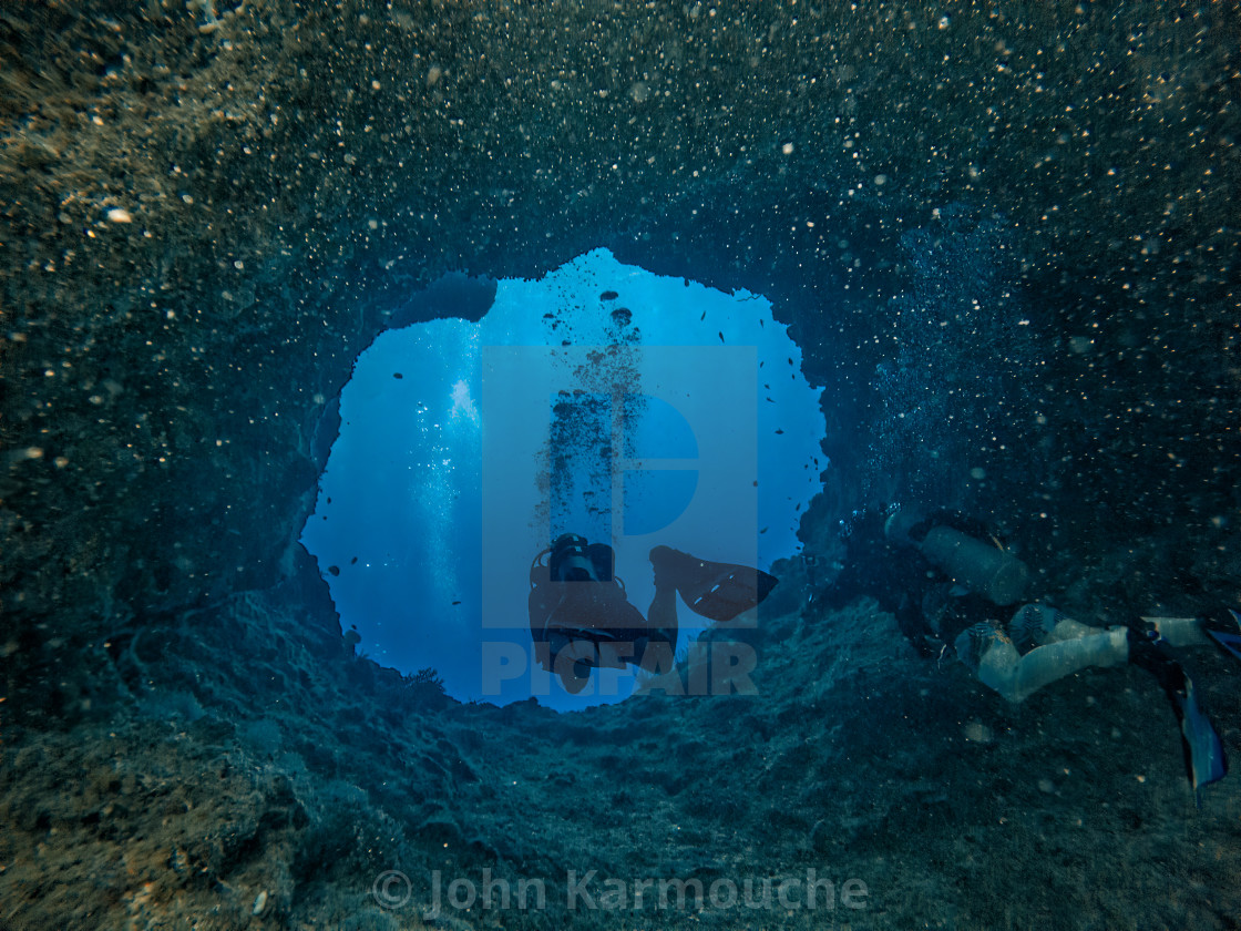 "Blue Hole Dive Site Palau" stock image