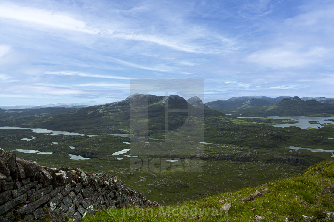 "Cul Mor and the Coigach Range, Viewed from Suilven" stock image